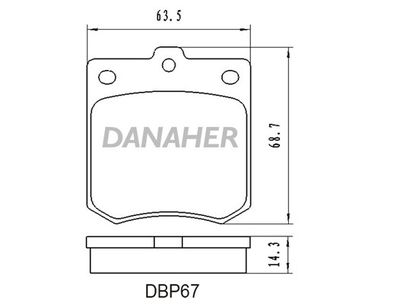 DBP67 DANAHER Комплект тормозных колодок, дисковый тормоз