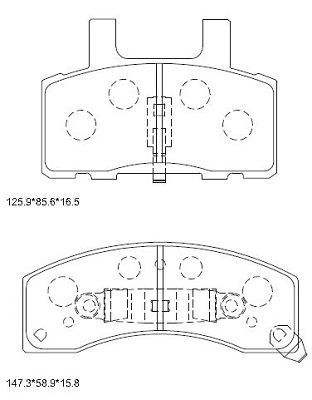 KD6761 ASIMCO Комплект тормозных колодок, дисковый тормоз