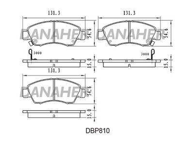 DBP810 DANAHER Комплект тормозных колодок, дисковый тормоз