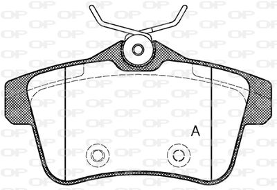 BPA141800 OPEN PARTS Комплект тормозных колодок, дисковый тормоз