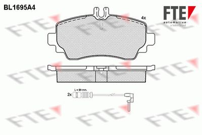 BL1695A4 FTE Комплект тормозных колодок, дисковый тормоз