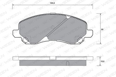 1511114 WEEN Комплект тормозных колодок, дисковый тормоз