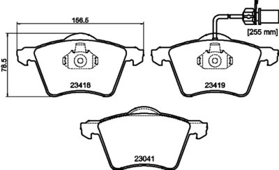 8DB355010631 HELLA PAGID Комплект тормозных колодок, дисковый тормоз