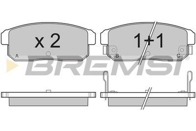 BP3171 BREMSI Комплект тормозных колодок, дисковый тормоз