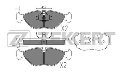 BS3003 ZEKKERT Комплект тормозных колодок, дисковый тормоз