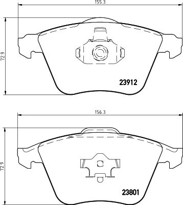 8DB355030091 HELLA Комплект тормозных колодок, дисковый тормоз