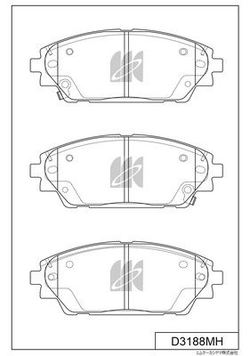 D3188MH MK Kashiyama Комплект тормозных колодок, дисковый тормоз