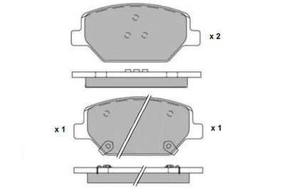 121764 E.T.F. Комплект тормозных колодок, дисковый тормоз