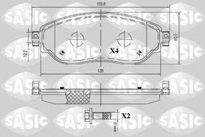 6214038 SASIC Комплект тормозных колодок, дисковый тормоз