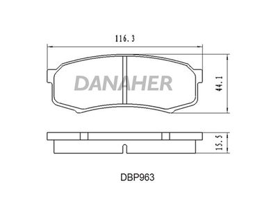 DBP963 DANAHER Комплект тормозных колодок, дисковый тормоз