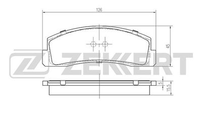 BS2068 ZEKKERT Комплект тормозных колодок, дисковый тормоз