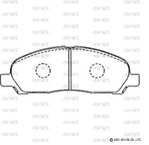 D1N045 ADVICS Комплект тормозных колодок, дисковый тормоз
