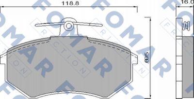 FO433281 FOMAR Friction Комплект тормозных колодок, дисковый тормоз