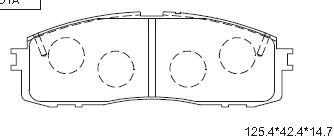 KD2733 ASIMCO Комплект тормозных колодок, дисковый тормоз