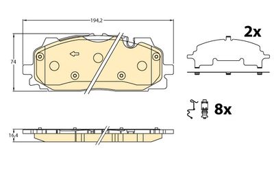 6121906 GIRLING Комплект тормозных колодок, дисковый тормоз