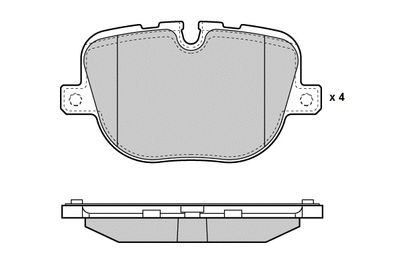 121416 E.T.F. Комплект тормозных колодок, дисковый тормоз