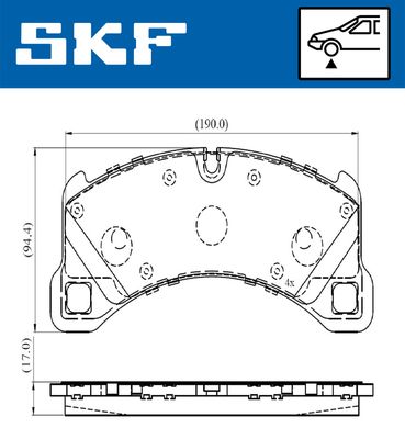 VKBP80293 SKF Комплект тормозных колодок, дисковый тормоз