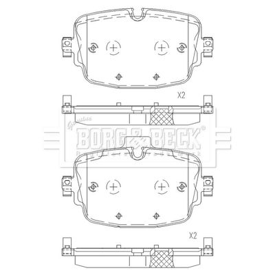 BBP2674 BORG & BECK Комплект тормозных колодок, дисковый тормоз