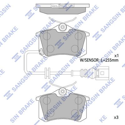 SP1870 Hi-Q Комплект тормозных колодок, дисковый тормоз