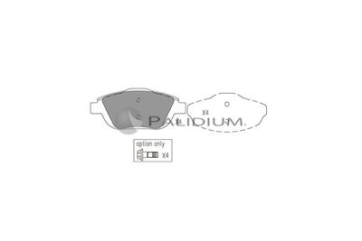 P11190 ASHUKI by Palidium Комплект тормозных колодок, дисковый тормоз