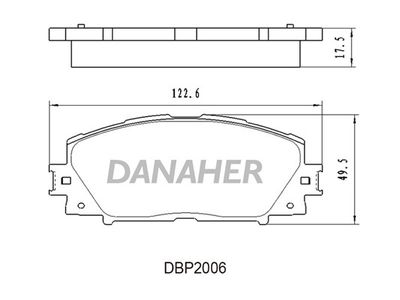DBP2006 DANAHER Комплект тормозных колодок, дисковый тормоз