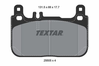 2550501 TEXTAR Комплект тормозных колодок, дисковый тормоз
