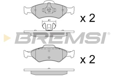 BP2873 BREMSI Комплект тормозных колодок, дисковый тормоз