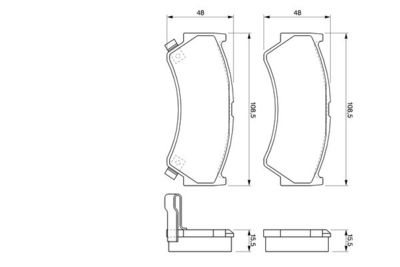 0986424732 BOSCH Комплект тормозных колодок, дисковый тормоз