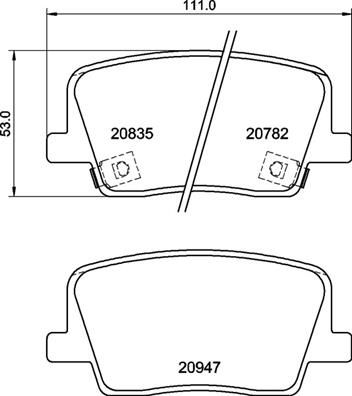 P77003 BREMBO Комплект тормозных колодок, дисковый тормоз