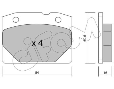8220070 CIFAM Комплект тормозных колодок, дисковый тормоз