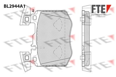 BL2944A1 FTE Комплект тормозных колодок, дисковый тормоз