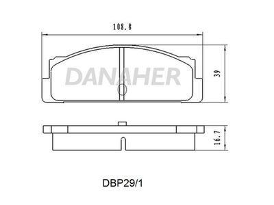 DBP291 DANAHER Комплект тормозных колодок, дисковый тормоз
