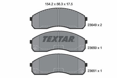 2364904 TEXTAR Комплект тормозных колодок, дисковый тормоз