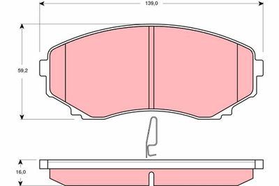 GDB3255 TRW Комплект тормозных колодок, дисковый тормоз