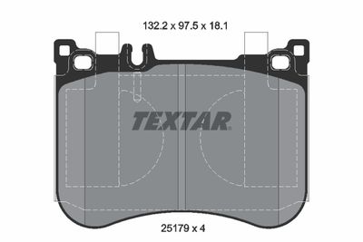 2517901 TEXTAR Комплект тормозных колодок, дисковый тормоз