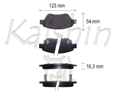 FK11227 KAISHIN Комплект тормозных колодок, дисковый тормоз