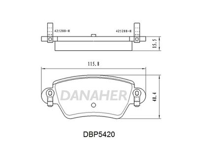 DBP5420 DANAHER Комплект тормозных колодок, дисковый тормоз