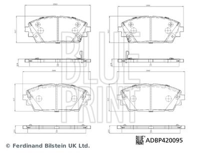 ADBP420095 BLUE PRINT Комплект тормозных колодок, дисковый тормоз