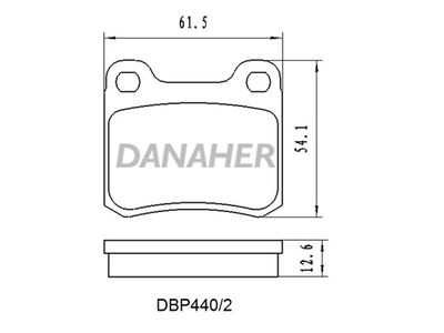 DBP4402 DANAHER Комплект тормозных колодок, дисковый тормоз