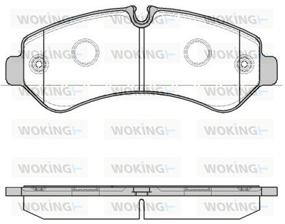 P1966300 WOKING Комплект тормозных колодок, дисковый тормоз