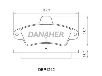 DBP1242 DANAHER Комплект тормозных колодок, дисковый тормоз