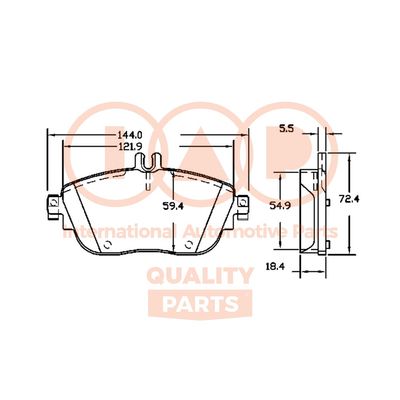 70454002 IAP QUALITY PARTS Комплект тормозных колодок, дисковый тормоз