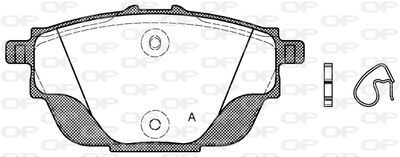 BPA155700 OPEN PARTS Комплект тормозных колодок, дисковый тормоз