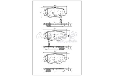 10837203 ASHUKI by Palidium Комплект тормозных колодок, дисковый тормоз