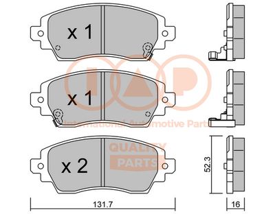 70417193P IAP QUALITY PARTS Комплект тормозных колодок, дисковый тормоз