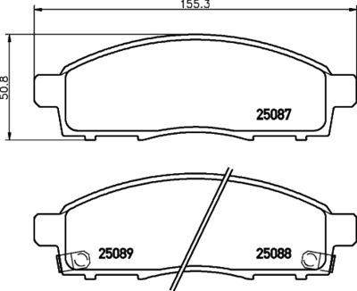 P56102 BREMBO Комплект тормозных колодок, дисковый тормоз