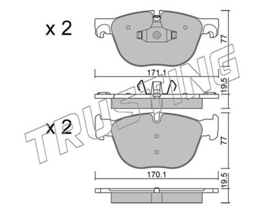 7860 TRUSTING Комплект тормозных колодок, дисковый тормоз
