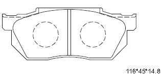 KD1711 ASIMCO Комплект тормозных колодок, дисковый тормоз