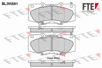 BL2658A1 FTE Комплект тормозных колодок, дисковый тормоз