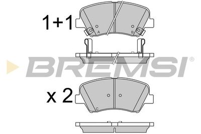BP3529 BREMSI Комплект тормозных колодок, дисковый тормоз